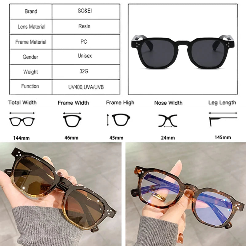 Retro Square Gradient Sunglasses
